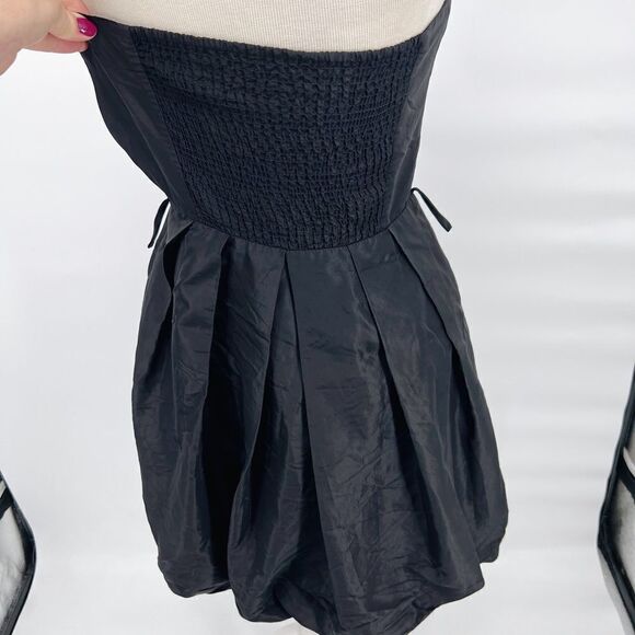 Zara Basic Black Strapless Balloon Cocktail Dress Sz S - Picture 2 of 6